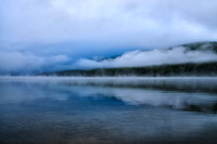 "Bowman Lake", Montana, Lake, Morning, Fog