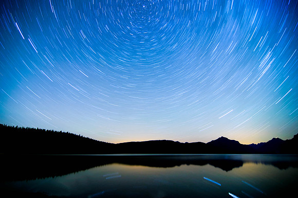 Lake McDonald, Glacier National Park, Star Trail