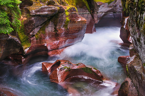 Avalanche Gorge, Montana, Glacier National Park, River